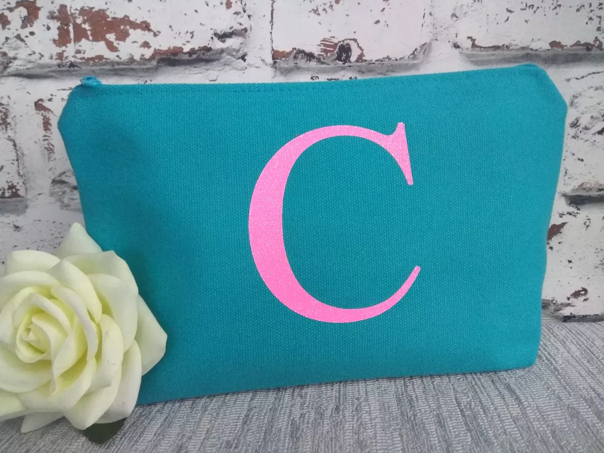 makeup bag personalised wash bag cosmetic pouch with any initial accessories bag