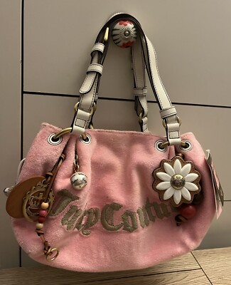 JUICY COUTURE Baby Fluffy Daisy Terry Cotton Handbag. New W/ Tags & Defects.