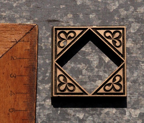 Messingornament Rahmen Zierornament Messing Prägung Ornament Leder Jugendstil .~