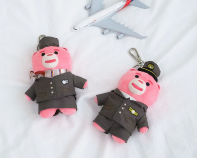 Bellygom X Asiana Airlines Collaboration Cabin Crew Keyring Doll
