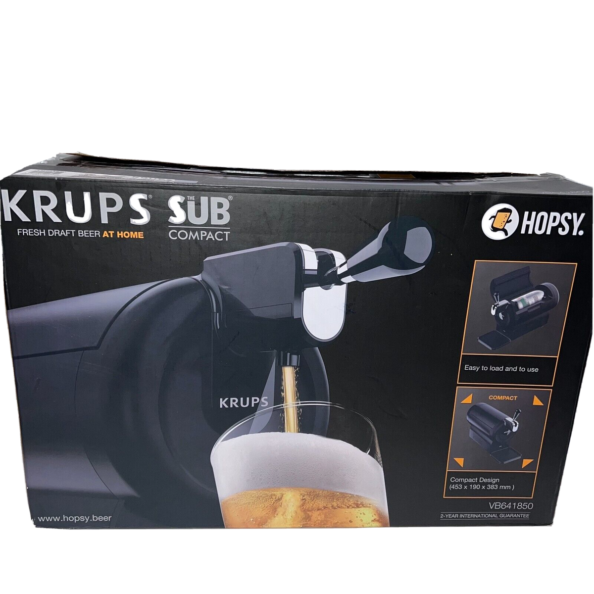 KRUPS Beer Cooler Dispenser Sub Compact Home Draft Beer 58W Mini