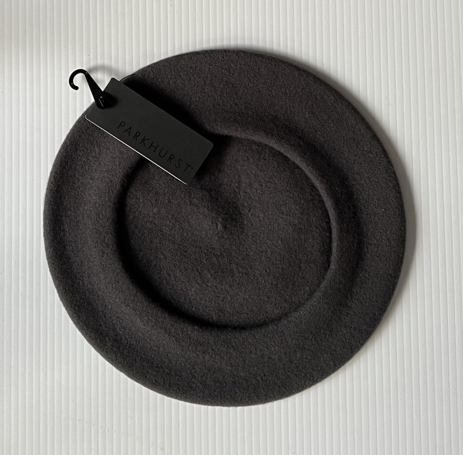 NWT Parkhurst 100% WOOL Basque Beret Hat • Style 25001 • MAGNET GRAY ...