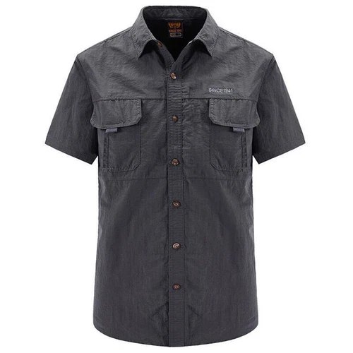 Mens Quick Dry Long Sleeve Shirts Breathable Hiking Work Military Army Shirt Top - Picture 37 of 38