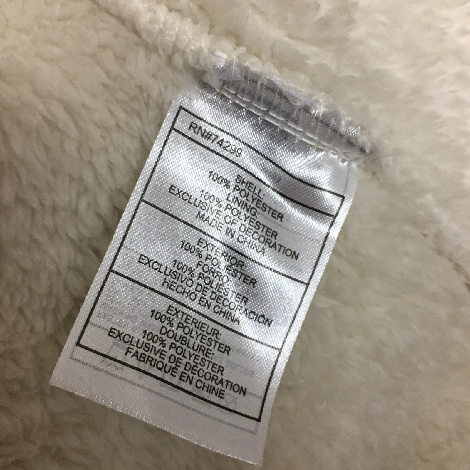 OFF WHITE Felpa con cappuccio donna Reebok cerniera intera pile bianca media con accenti grigi