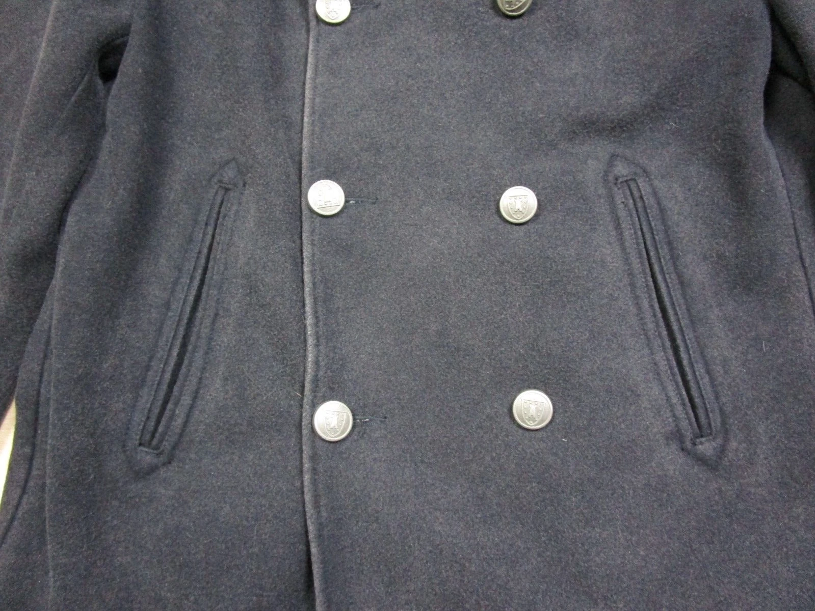 Camplin Vintage Wool Pea Coat Navy Blue Outdoor Supply Size (54) Men's Jacket - product detail image 3