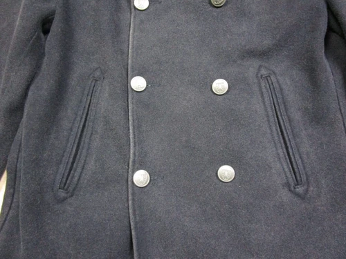 Camplin Vintage Wool Pea Coat Navy Blue Outdoor Supply Size (54) Men's Jacket image 3