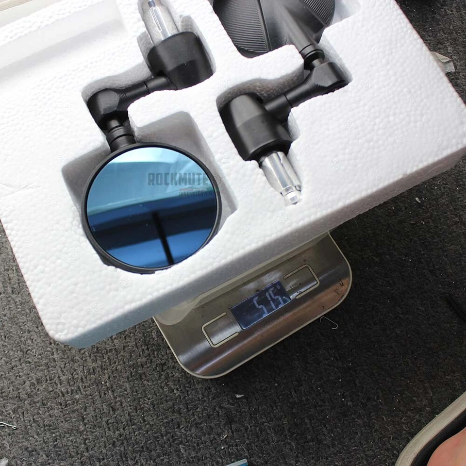 Espelho de motocicleta com extremidade de barra para SUZUKI BURGMAN 200 BURGMAN 400 600 par ajustável - Imagem 3 de 4