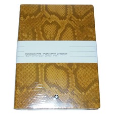 New Montblanc Fine Stationery Python Print Saffron Lined Notebook 146 A5 119548
