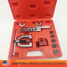 Single Flaring Tool Kit for Brake Line and Brass Tubing Tool with Extra Adapter