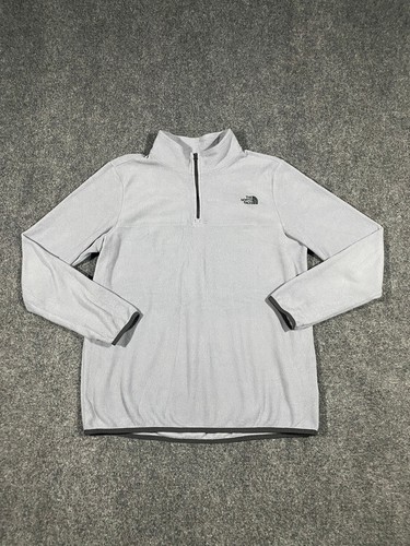The North Face Sweater Womens Large Gray 1/4 Zip Mock Neck 1942