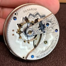 1889 Waltham Grade No 15 18S 15 Jewels Hunting Case Pocket Watch Movement Repair