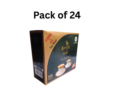 Kericho Gold Premium Black Pure Kenya Tea Bags 100 PC Wholesale 12/24 Boxes DDP