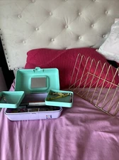 Art Supplies & Paper Holder (34 Colored Pencils, 7 Crayons, 2 Gel, 4 Markers)