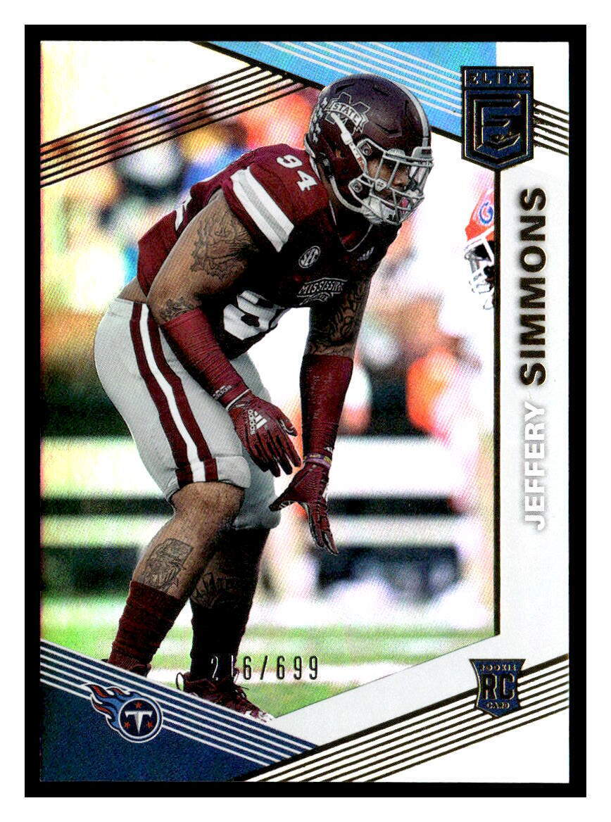 Jeffery Simmons 2019 Donruss Elite 182 RC, SN699 Rookie | eBay