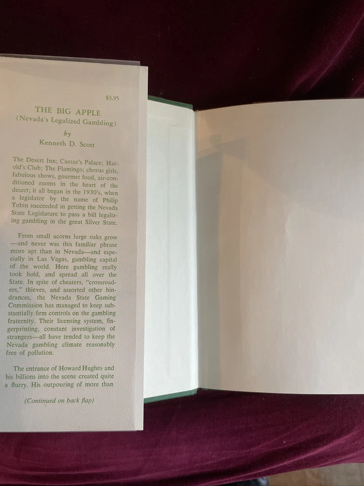 The Big Apple - Nevada’s Legalized Gambling - Kenneth D. Scott - 1st Ed. - Image 2 of 3