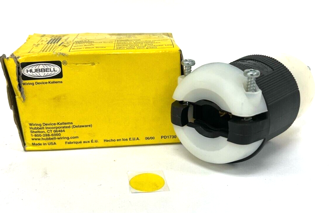 HUBBELL HBL2713 LOCKING CONNECTOR 125/250V 30AMP L1430R OAL 3-7/8