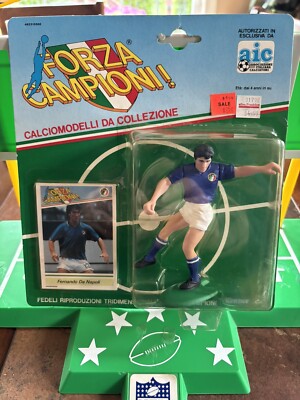 Fernando De Napoli Nazionale 1983 FORZA CAMPIONI SOCCER FIGURE WITH CARD       