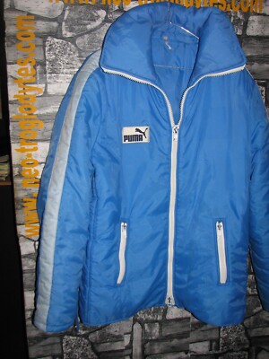Vintage Puma nylon padded ski sci giacca jacket '70 era Thoeni