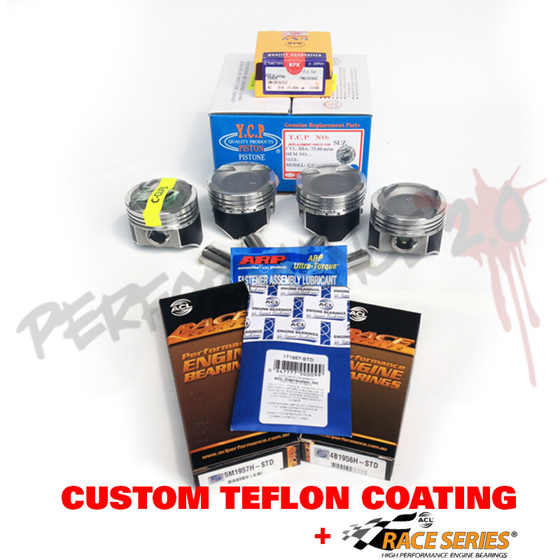 YCP 75.5mm Honda D16 Vitara Pistons NPR Piston Rings & ACL Race