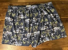 Vintage Y2K No Boundaries Large Boxer Shorts Cotton Button Fly Cars NoBo Palms