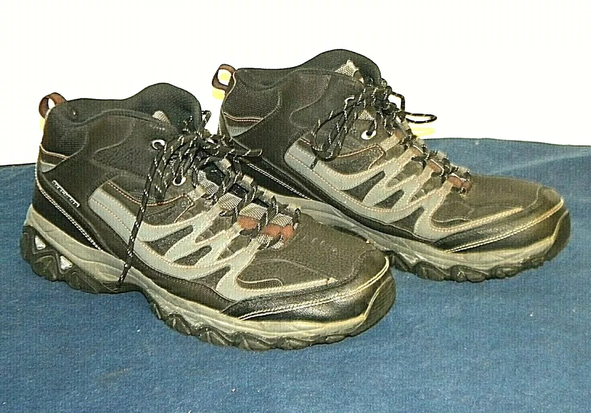 Men s Skechers After Burn Black Grey M Fit Geardo Mid Top