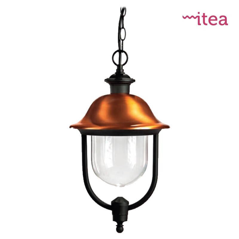 Lanterna Calliope Sospensione Esterno Nero Rame | Illuminazione Giardino Classica