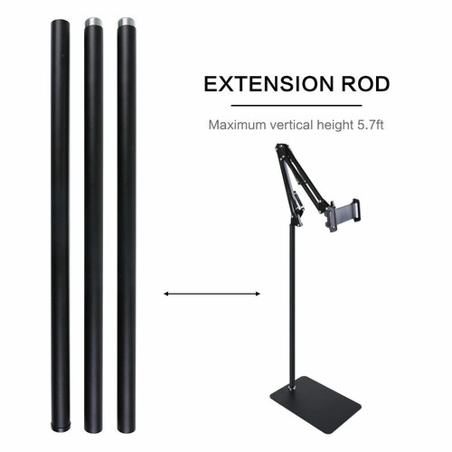 Tablet Floor Stand Holder 360° Swivel Adjustable Foldable Arm for Ipad Iphone - Photo 8 sur 11