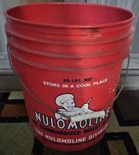 Vintage NULOMOLINE Invert Sugar 5 Gallon Bucket HANDLE BAKERY Advert USA MADE