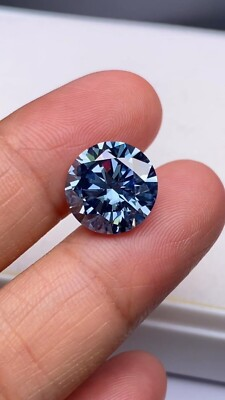 #ad Certified 1 Ct Round Cut Blue Diamond Natural VVS1 D Grade Gemstone free gift $52.99