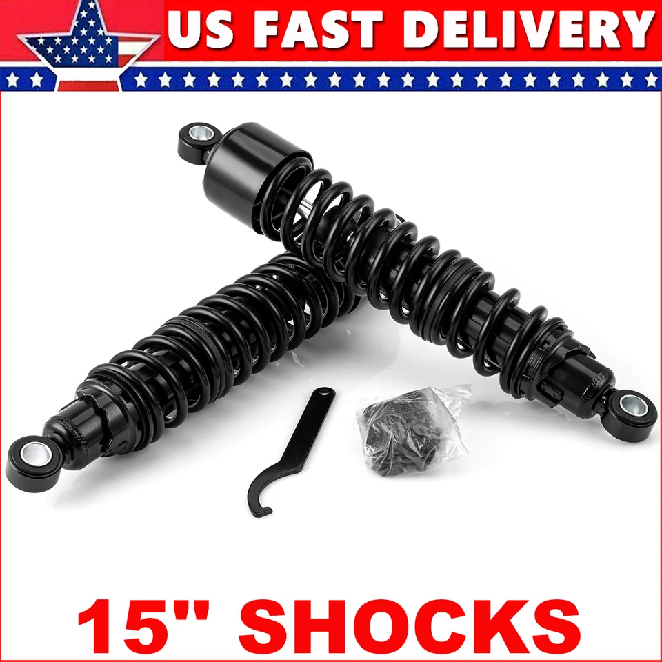 15" Adjustable Rear Shocks Absorbers Suspension For Harley Seventy Two 2012-2016 - Image 3 of 4