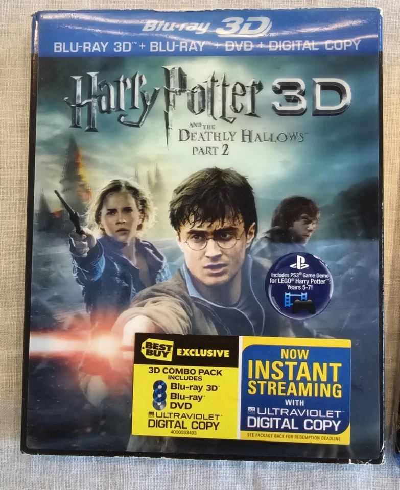 Harry Potter and the Deathly Hallows Part 2 Blu-Ray 3D New Sealed with Slipcover - Image 2 of 4