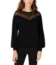 I.N.C Womens Lace Detail Pullover Sweater