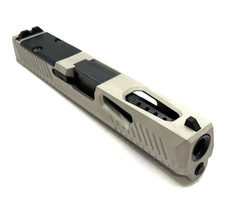 HTA Glock 19 Gen 1-3 Nickel W3 Reaper Slide Trijicon RMR Black Ported Barrel