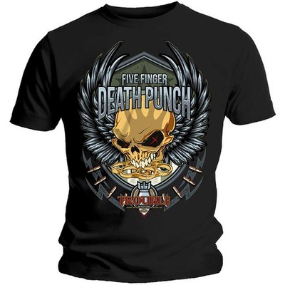 Five Finger Death Punch Trouble lizenziert T-Shirt Herren