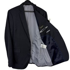 Banana Republic Birdseye Blazer MARZOTTO Wool ITALY 42R Slim Navy Sport Coat