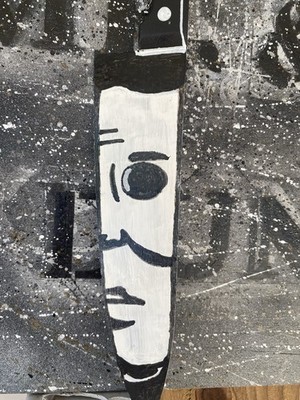 Micheal Myers Custom Hand Painted Knife Collectable Knife Unique Rare Find