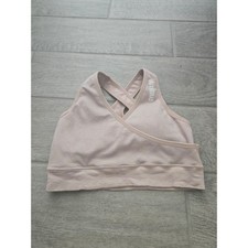 Gymshark Adapt Light Pink Seamless Sports Bra Criss Cross Back Activewear Top S