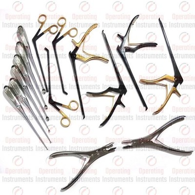 Kerrison Rongeurs Bone Curettes 15 Pcs Set Orthopedics Spine Instruments