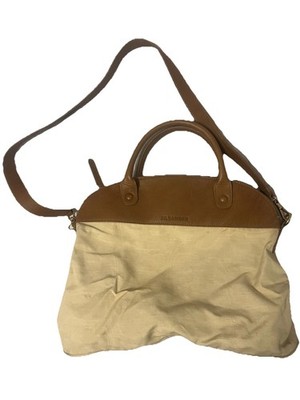 Jil Sander Canvas And Leather Bag