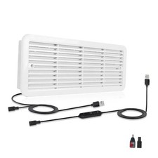 5V/12V Dual Voltage USB/DC Fan Quiet Cooling Fan System 20" 21 inches White