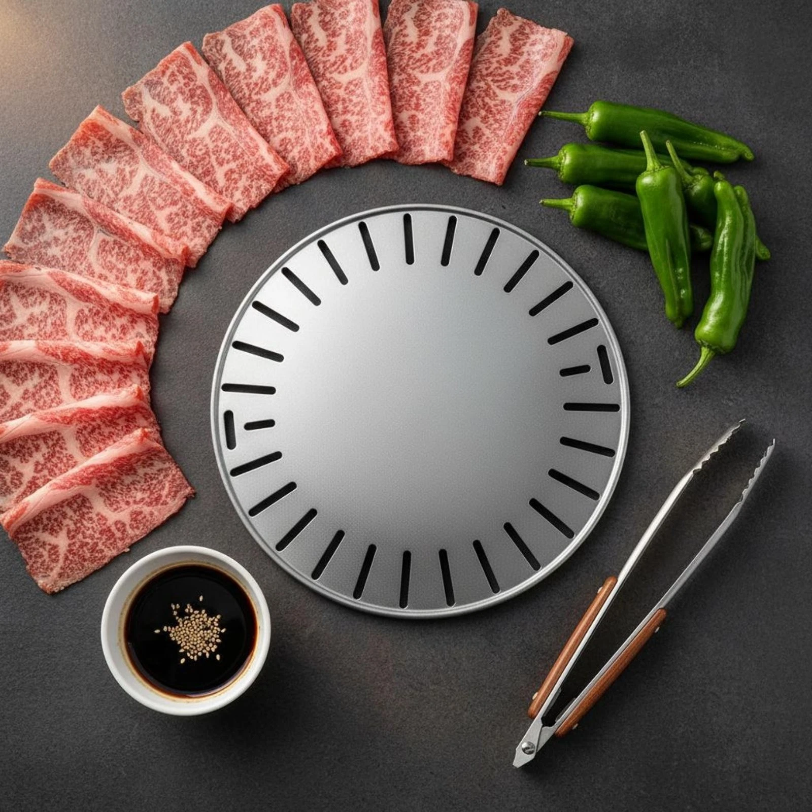 Japanese Yakiniku Cooking Grid Plate Thickened Design Korean BBQ Cooking Grid