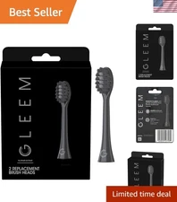 Toothbrush Replacement Brush Heads Refill, Black, 2 Count