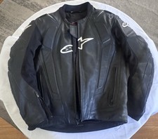 Alpinestars Rc-1 Leather Jacket Removable Liner Racing Hump Sz 44