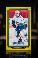 Yellow Border 2021-22 O-Pee-Chee Premier Tallboys #P-10 Quinn Hughes Hockey NHL