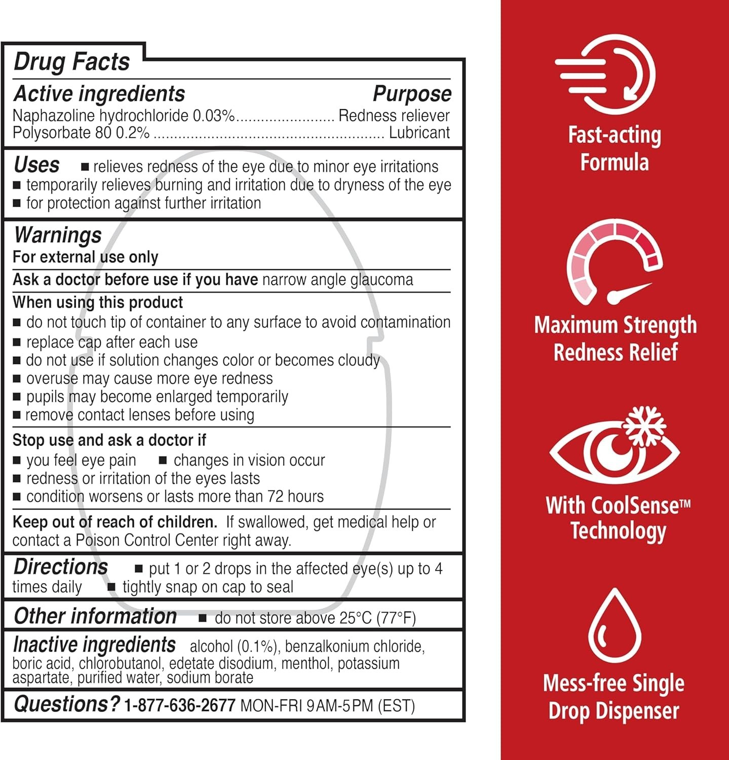 CoolSense Technology Lubricant Eye Drops - Instant Relief for Irritated Eyes