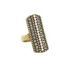 Silpada K&R Pearls Night Out Brass Ring KRR0024 $59 Size 9.5