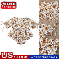 Newborn Baby Girl Floral Romper Jumpsuit Long Sleeve Tops set Infant Outfits