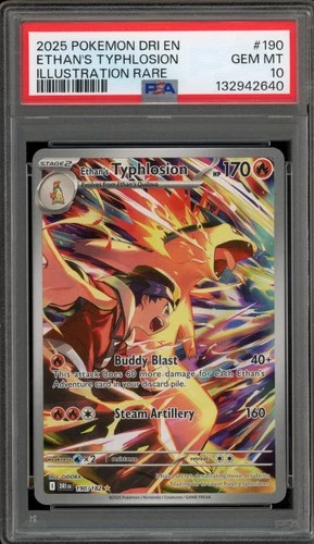 Pokemon Ethan's Typhlosion Destined Rivals Illustration Rare #190 PSA 10