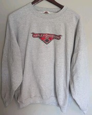 Y2K Harley Davidson Gray Sweatshirt Mens Pullover Size 2XL Xenia, OH Buckminn's