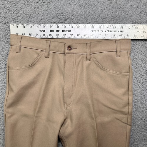 Vintage Levi Hose Herren 36 x 30 hellbraun 517 Kollektion Polyester Bootcut Tex Twill Neu mit Etikett - Bild 10 von 12